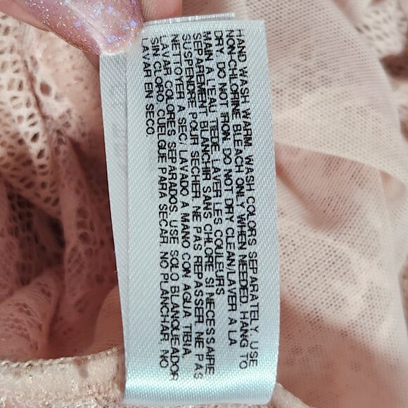 b.tempt’d by Wacoal Lace Encounter Pink Rose Smoke Chemise Sz XL - Picture 8 of 16